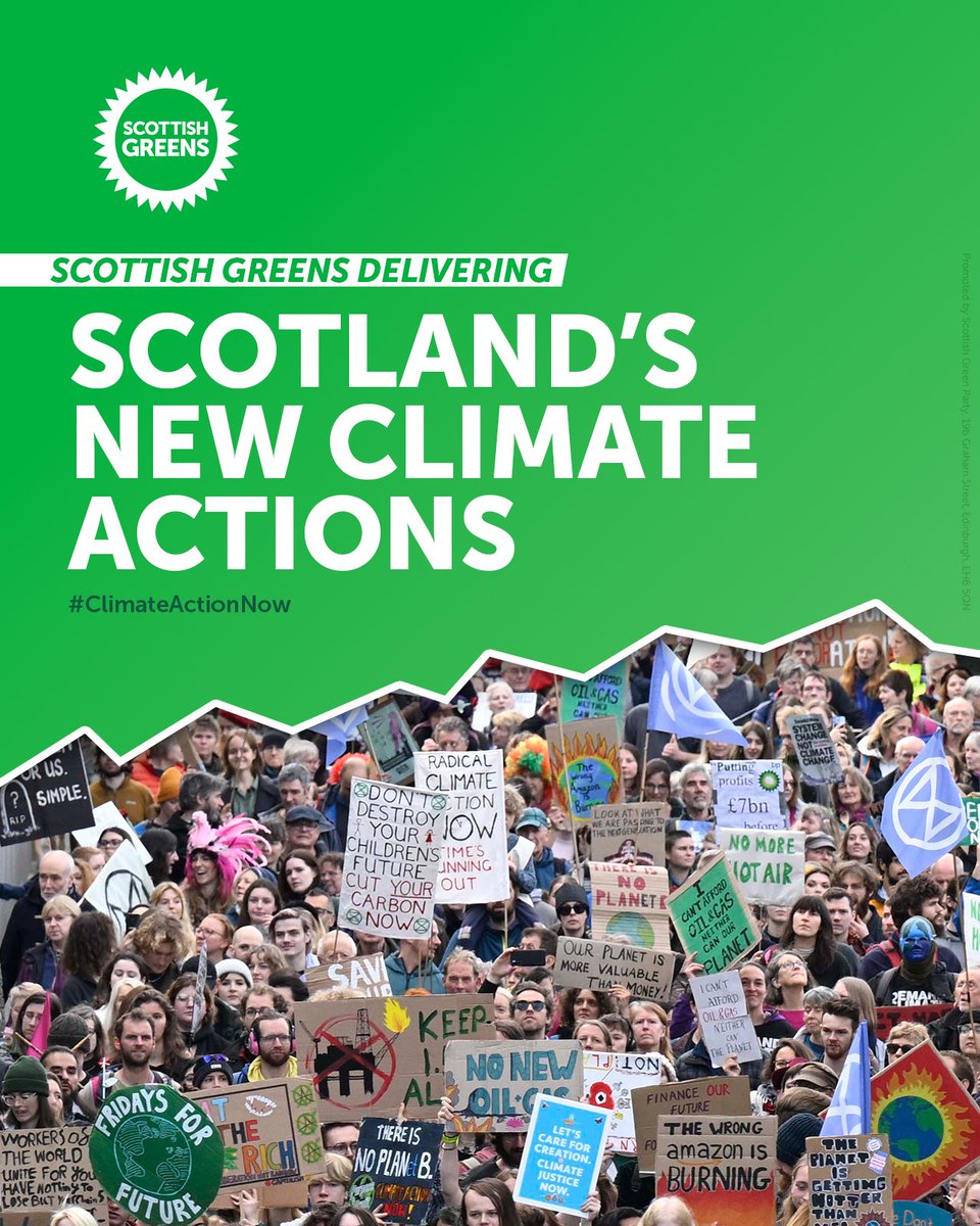 The Scottish Government has just announced a range of climate actions to meet our target of being net zero by 2045. Including: 🎟️ Integrated ticketing ⚡️ 24,000 more EV chargers 👷 A Just Transition for Mossmorran 🧵 And much more in the thread below! #ClimateActionNow