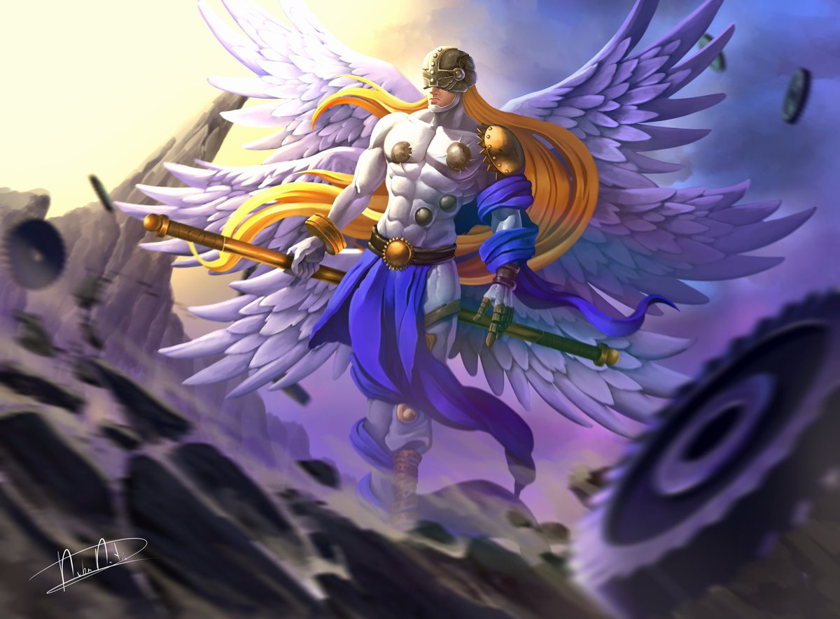 DruSama_artist's tweet photo. As a hardcore Digimon fan, I couldn't resist paying tribute to my favorite character: Angemon!
#digimon #digimonadventures #angemon #digimontcg #patamon #fanart #digimonfanart #anime #manga #noAI https://t.co/cIF4BEyuNq