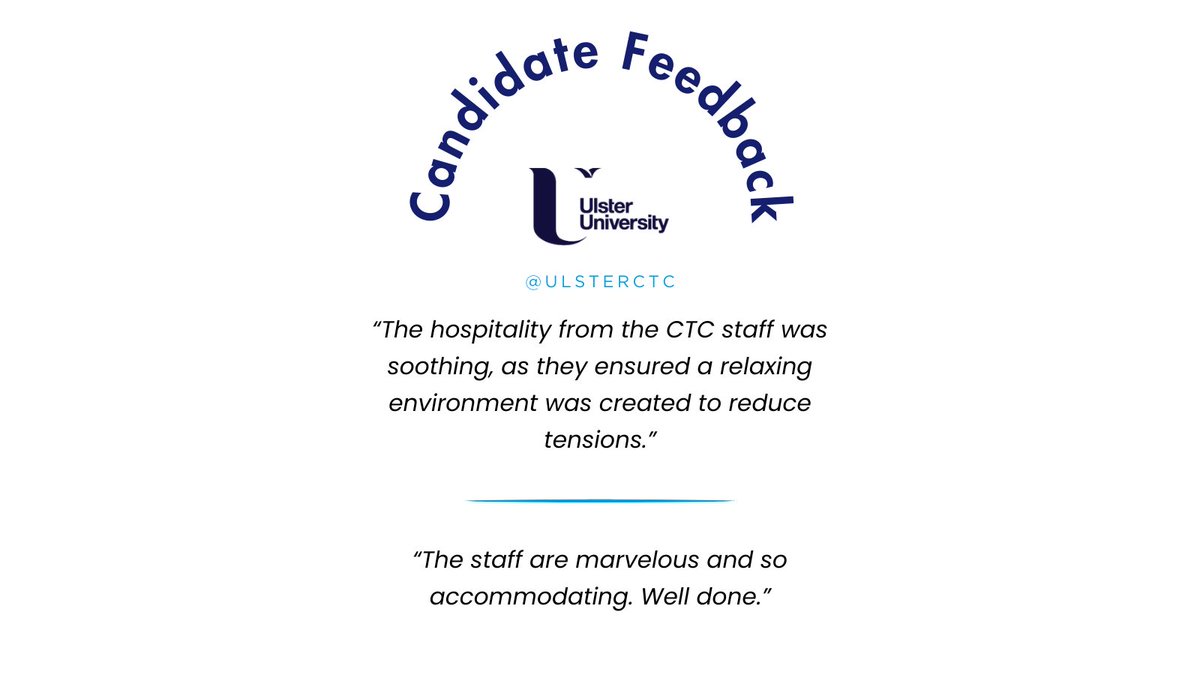 UlsterCtc's tweet photo. We are thrilled to share this amazing feedback from our talented candidates🌟 We strive for a person-centred approach here at Ulster CTC and these compliments speak volumes! #WeAreUU #NMCOSCE https://t.co/2ELUhDO9cZ