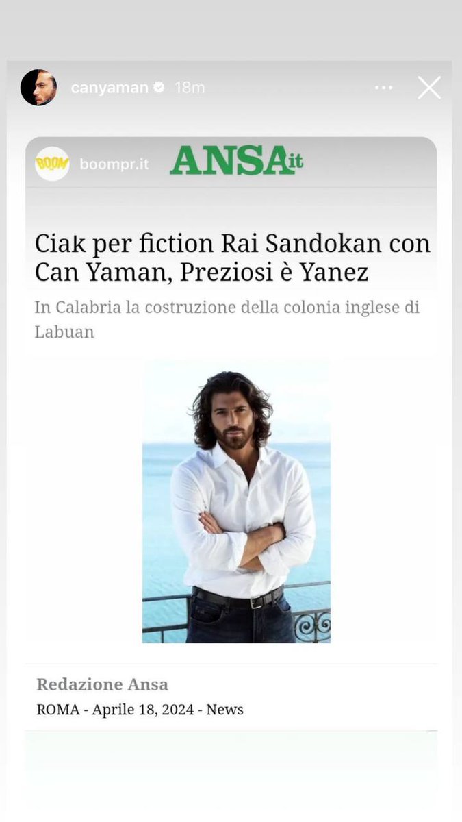 Igs• #canyamam

Ciak per fiction Rai Sandokan con Can Yaman, Presiosi è Yanez

#canyaman #sanfokan #raifiction