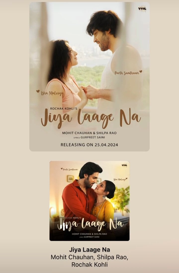 Waiting 😍😍
#JiyaLaageNa #IshaMalviya𓃵 
#ParthSamthaan𓃵  
#ParthSamthaan #IshaMalviya
#MohitChauhan #ShilpaRao