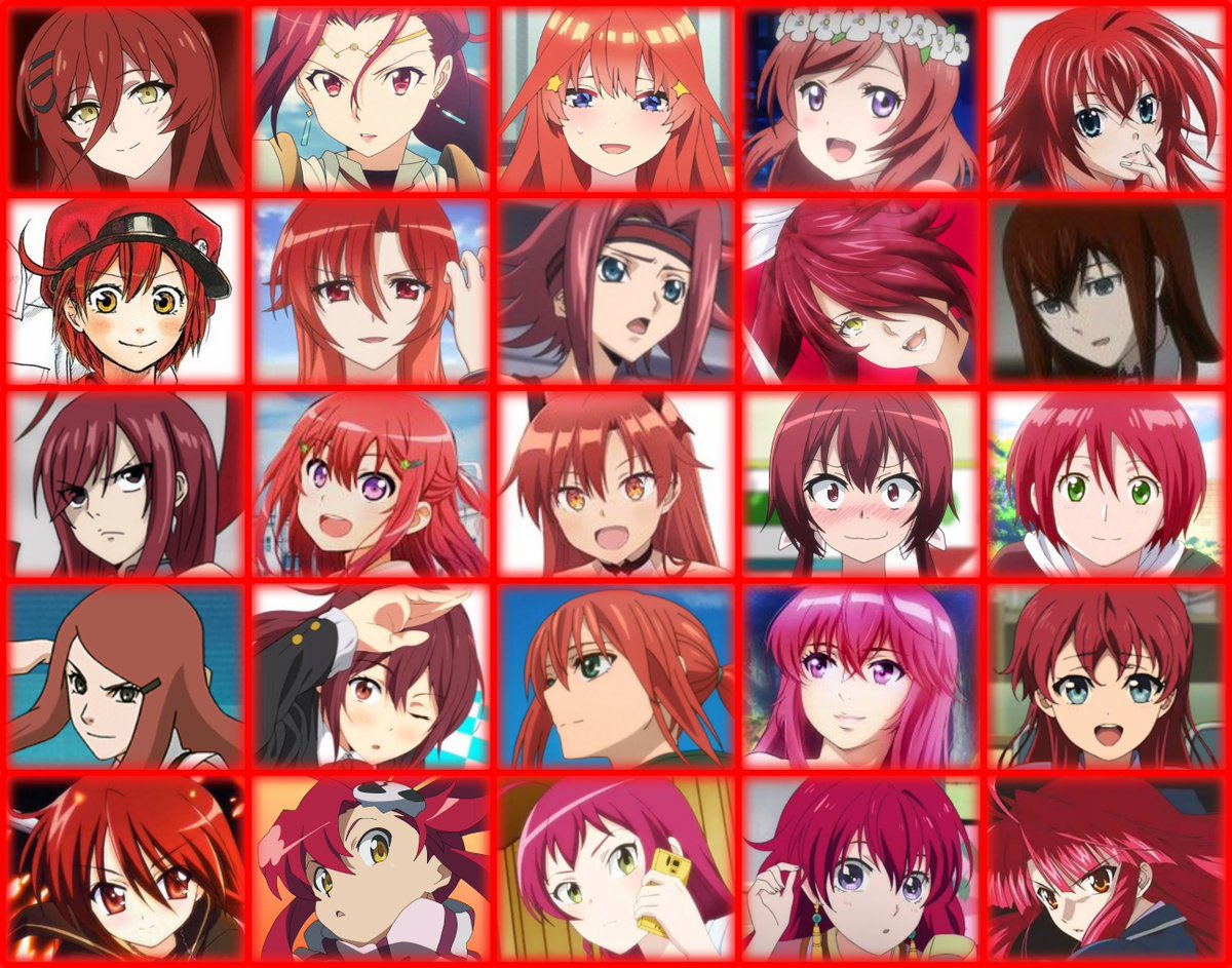 waifusofmango's tweet image. Who Is Your Favourite Red Hair Waifu In Anime?