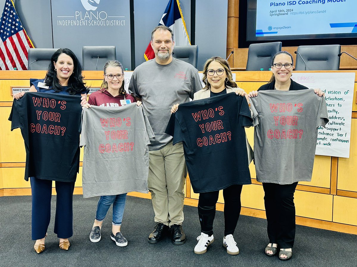 Love this team! Who’s your coach? Everybody needs one! #engage2learn #pisdlearn