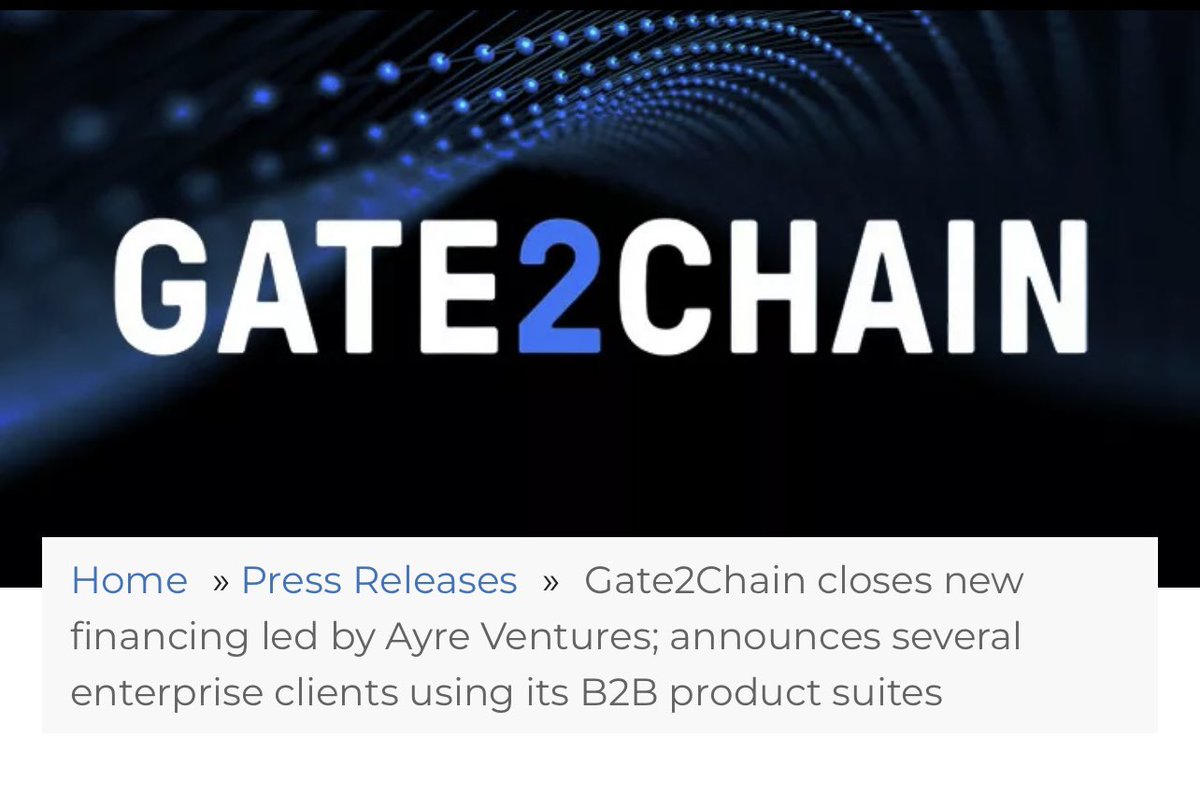 BlogueroDigital's tweet photo. 📢#Gate2Chain has closed a new financing round led by Ayre Ventures and is building a global partner distribution network in collaboration with consulting companies and systems integrators like IBM.
@Gate2Chain
@IBM #Web3
@AyreVentures
@RealCoinGeek
https://t.co/awkP39GMlQ⬅️⬇️ https://t.co/VsbWWbjSnI