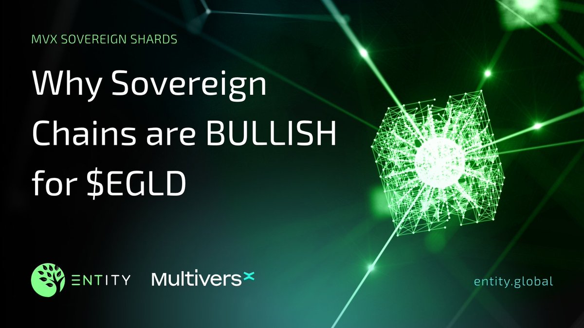 This week at #Token2049, @MultiversX announced a Sovereign Chains live demo on May 23 👀 Here’s why sovereign shards could be an explosive catalyst for $EGLD ⬇️ 🧵 #SovereignChains #MultiversX