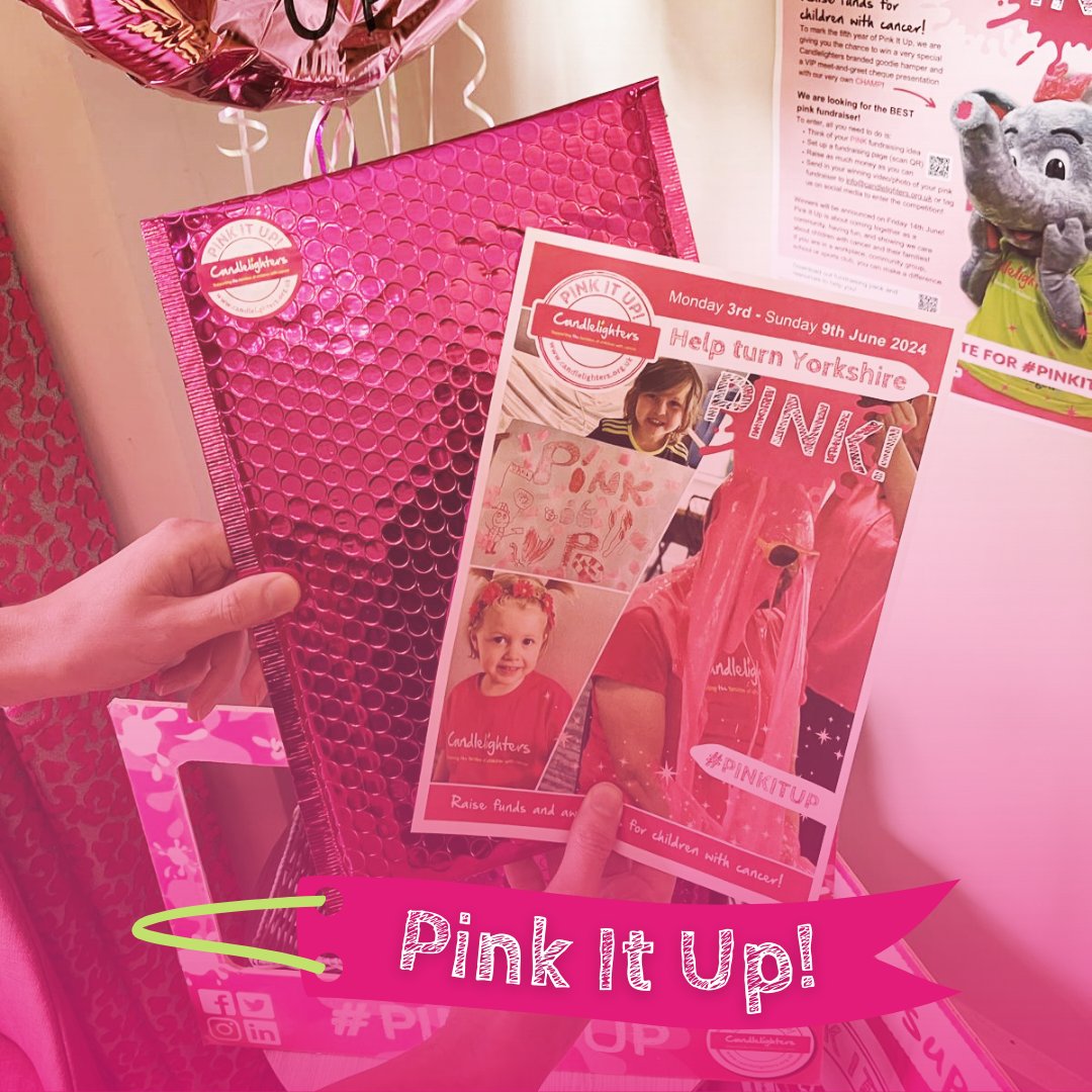 Our Pink It Up packs are flying out! Have you saved the date yet? 💕 From 3 - 9 June, our flagship campaign, PINK IT UP, will turn Yorkshire pink for children diagnosed with cancer. Will you help us raise awareness by doing your own pink fundraising? candlelighters.org.uk/pink-it-up/