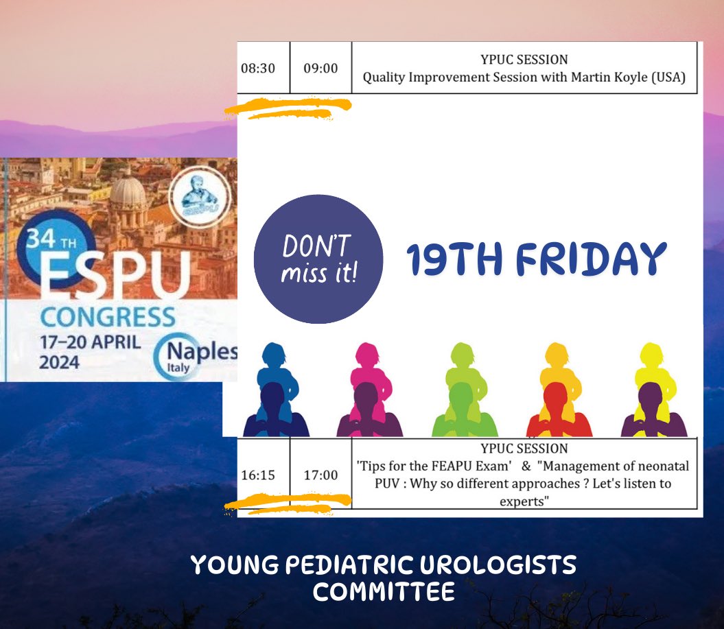 We are waiting for all young pediatric urologists to join us. Don’t miss the #YPUC sessions tomorrow! @ESPUorg @ESPU_EdCom @ESPU_RC #ESPU2024 #ESPU_Naples