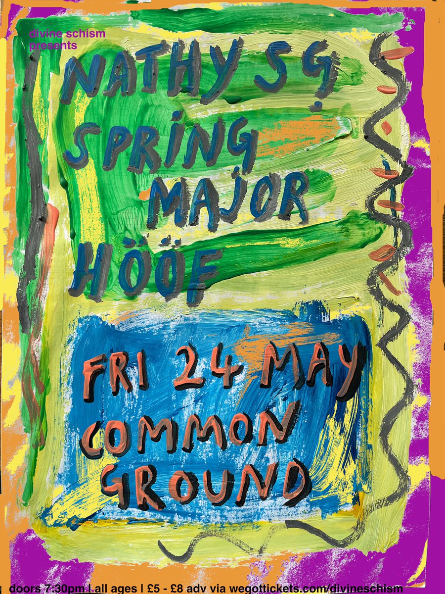 NEW POSTER! Delighted that joining Nathy SG (Nathan of <a href="/MarthaDIY/">Martha</a>/<a href="/onsind/">Onsind</a>/<a href="/ValleyFortitude/">🌴 Fortitude Valley 🌴</a> plus members of <a href="/Honeyjoyband/">Honey Joy</a>, <a href="/supermilk/">Duygu Turkmen</a> and more) will be emo synth pop darlings <a href="/spring_major/">spring major the rock band</a> and indie poppers HööF! 2 fab locals, 1 fab bill! 

Tickets here! wegottickets.com/event/613078