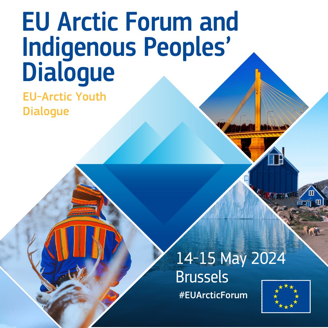 📆 Mark your calendars for the #EUArctic Forum & Indigenous People's Dialogue on 14 & 15 May in Brussels! This year features the very first EU-Arctic Youth Dialogue, for a look at how young people can be better involved in #arctic policy. Sign up here 👉 europa.eu/!mPGGtq