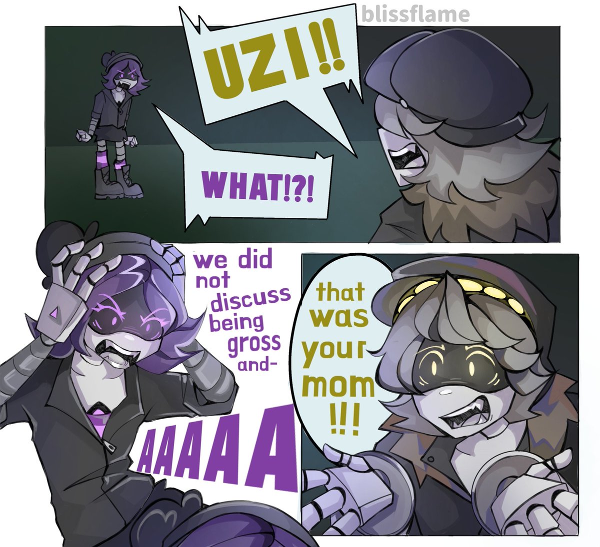 _blissflame_'s tweet photo. AAAAAAAAAAA

#MurderDrones #SerialDesignationN #UziDoorman #MurderDronesComics #glitch https://t.co/ptmsFZgh8E