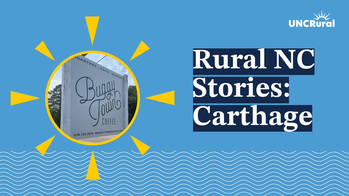 During this week's Rural Community Conversations, Adam & Gail met in Carthage. They learned more about the town's history & the famed Tyson & Jones Buggy Co. #DYK the factory produced 3000 horse-drawn carriages per year during its peak?! #RuralNC