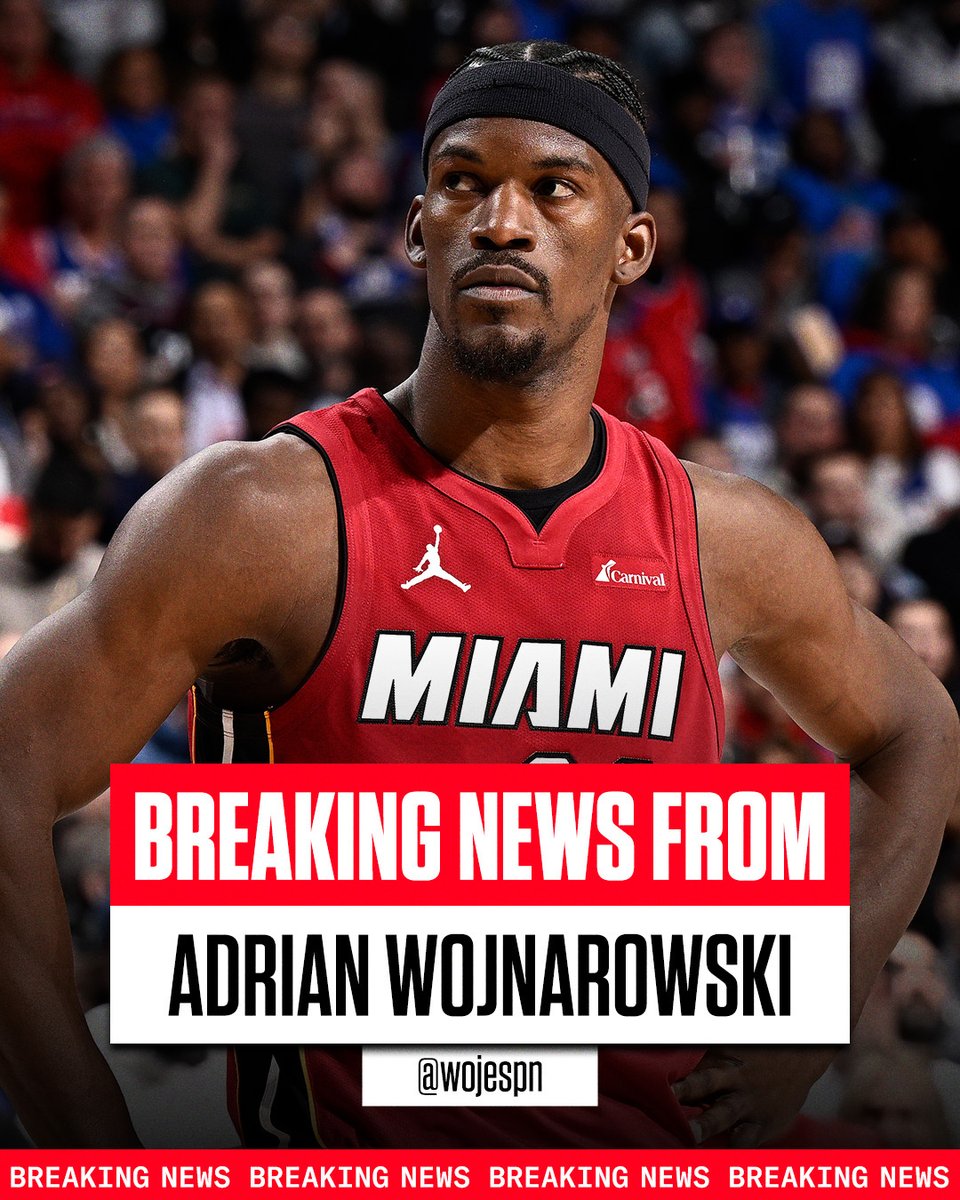 espn's tweet photo. Breaking: Jimmy Butler is expected to be out several weeks with a right knee MCL injury, sources told @wojespn. https://t.co/e8oePMsCey