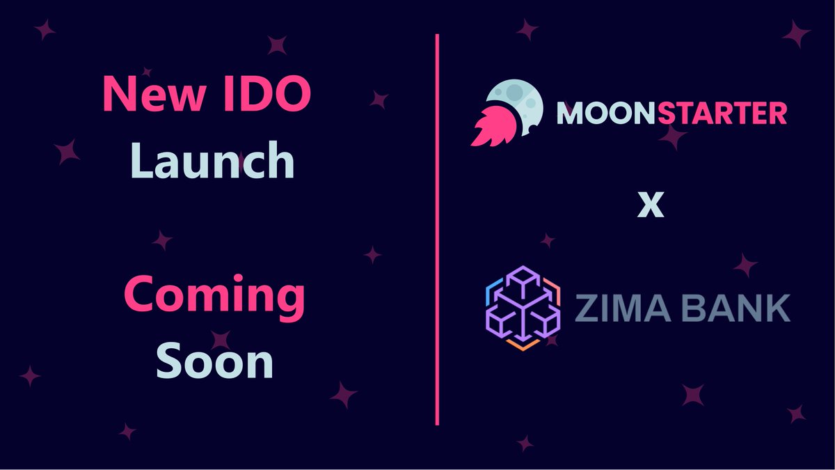 Dear Community, we are happy to announce that @zimabank has chosen MoonStarter as one of their platform for their IDO! 💲 Zima Bank is a new generation bank for international business with a focus on traditional and cryptocurrency solutions, SEPA-connected. Certified by EUPL in…