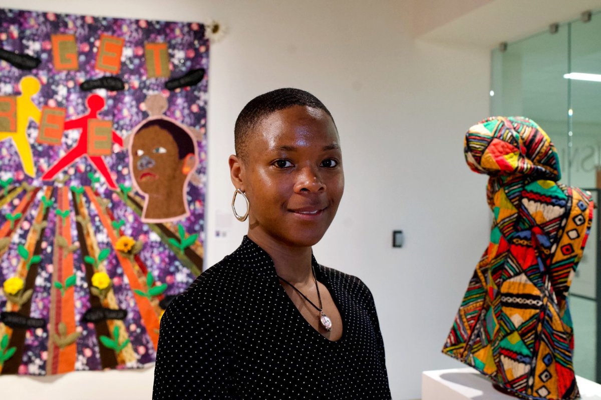 .@michiganstateu Research Associate Dr. Liv Furman brings a love of quilting to their curriculum and the new 'Afrofuturism & Quilts' exhibit. The exhibit is on display in the @MSUUnion through July 19 with a reception and artist talk April 19. cal.msu.edu/news/afrofutur…