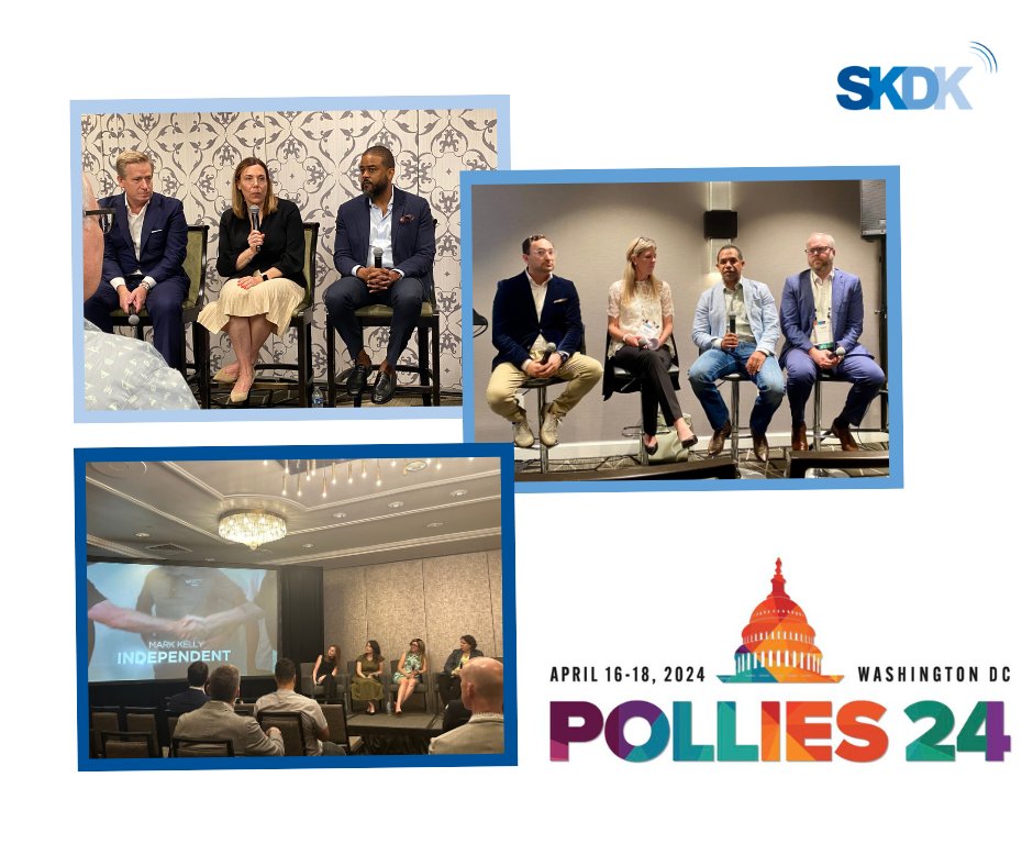 SKDK's tweet photo. Politics is all about relationships. We were honored to have our CEO @dthornell, President of Political @piacarusone , and EVP @eslibit join panels at #Pollies24 for insightful discussions yesterday. https://t.co/ERlIif36mG