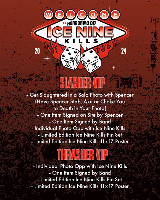 I&rsquo;m excited to announce that Ice Nine Kills will have their VIP event at @nightmaretoys  Get your tickets<a href="/tag/horrorcommunity"class="tags"><span>#horrorcommunity</span></a><a href="/tag/letstalkhorror"class="tags"><span>#letstalkhorror</span></a><a href="/tag/livewithkristy"class="tags"><span>#livewithkristy</span></a>
