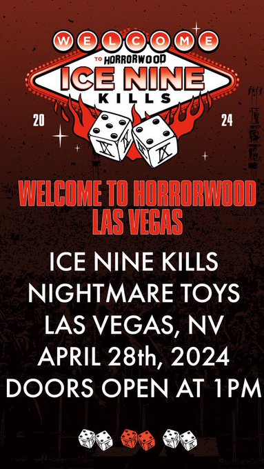 I&rsquo;m excited to announce that Ice Nine Kills will have their VIP event at @nightmaretoys  Get your tickets<a href="/tag/horrorcommunity"class="tags"><span>#horrorcommunity</span></a><a href="/tag/letstalkhorror"class="tags"><span>#letstalkhorror</span></a><a href="/tag/livewithkristy"class="tags"><span>#livewithkristy</span></a>