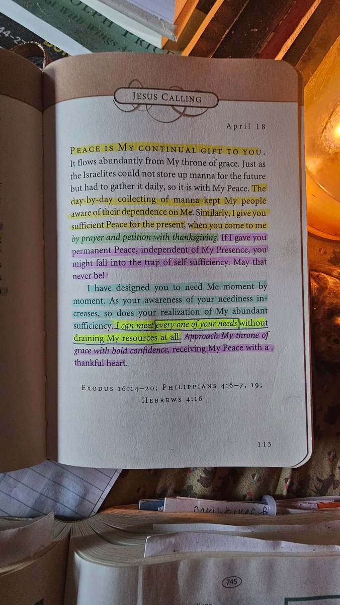 HezKJonezz's tweet photo. "I have designed you to need Me moment by moment. As your awareness of your neediness increases, so does your realization of my abundant sufficiency. I can meet EVERY ONE OF YOUR NEEDS without draining My resources at all." #YESHUA #YAHWEH #JESUS #IAMIAM #thegreatawakening https://t.co/JVTC70RVVz
