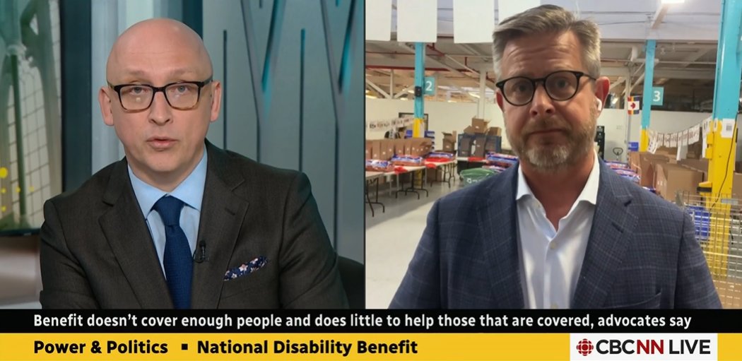 'We're going to continue to work with the gov't to honour what the legislation says,' said #DailyBreadTO CEO @NCHetherington discussing the funding of the #Canada #Disability Benefit in the #federalbudget, on @CBC's Power & Politics. Skip to 1:06:20: bit.ly/3xIwo3T RT