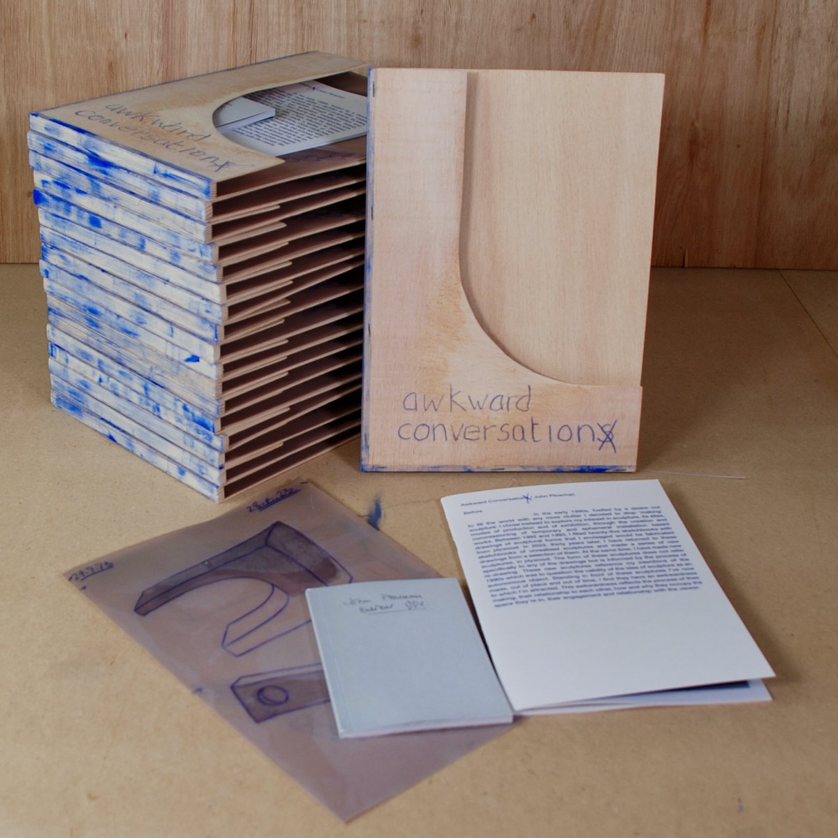 Johnnyplow's tweet photo. 'Awkward Conversation' Limited edition Artist Book in the #jpstudiotoday #sculptordrawing #artistbook #artistbooks #artistbooksculptures https://t.co/c8xCWodQ89