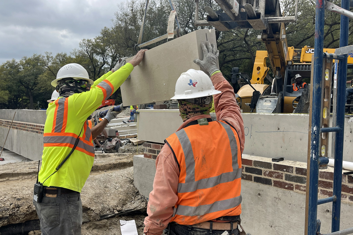 #progress DBI is making great progress on the SMU Cox School of Business expansion and renovation, both on the exterior stone and brick work as well as interior work. #usenaturalstone #smu #dallas #tx #masonry #cox #business #estimate #architects #buildings #design #renovation