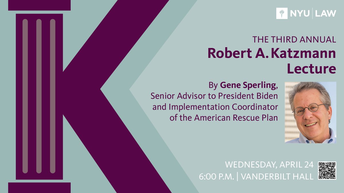 Register to attend the third annual Robert A. Katzmann Lecture: ow.ly/mU1Z50RixWA