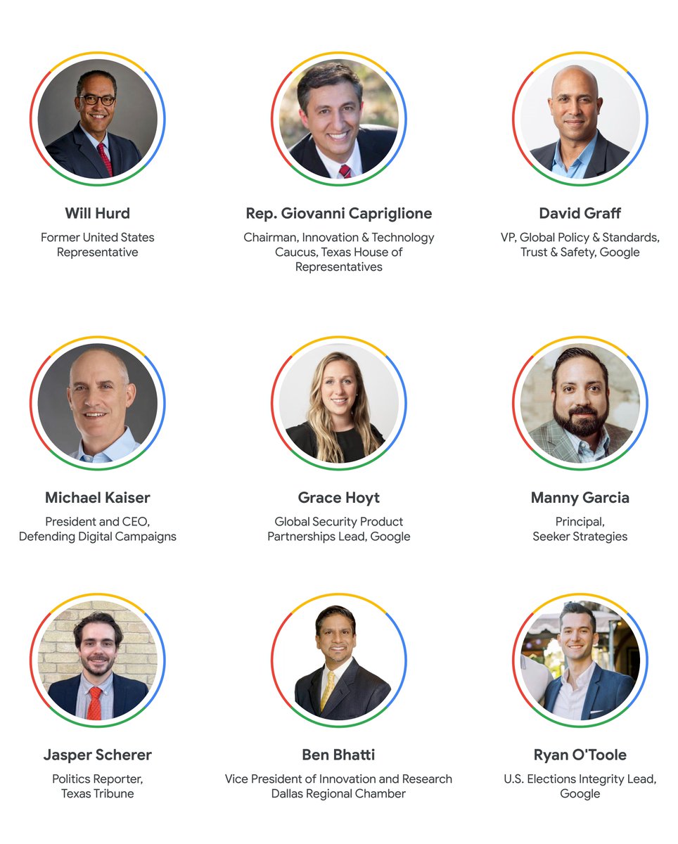 Join Google and @DefendCampaigns on 4/25 in Austin for a morning of discussions on political campaigns, artificial intelligence, & cybersecurity. We have an exciting speaker lineup, ranging from elected officials to industry experts. Register today: rsvp.withgoogle.com/events/civics-…