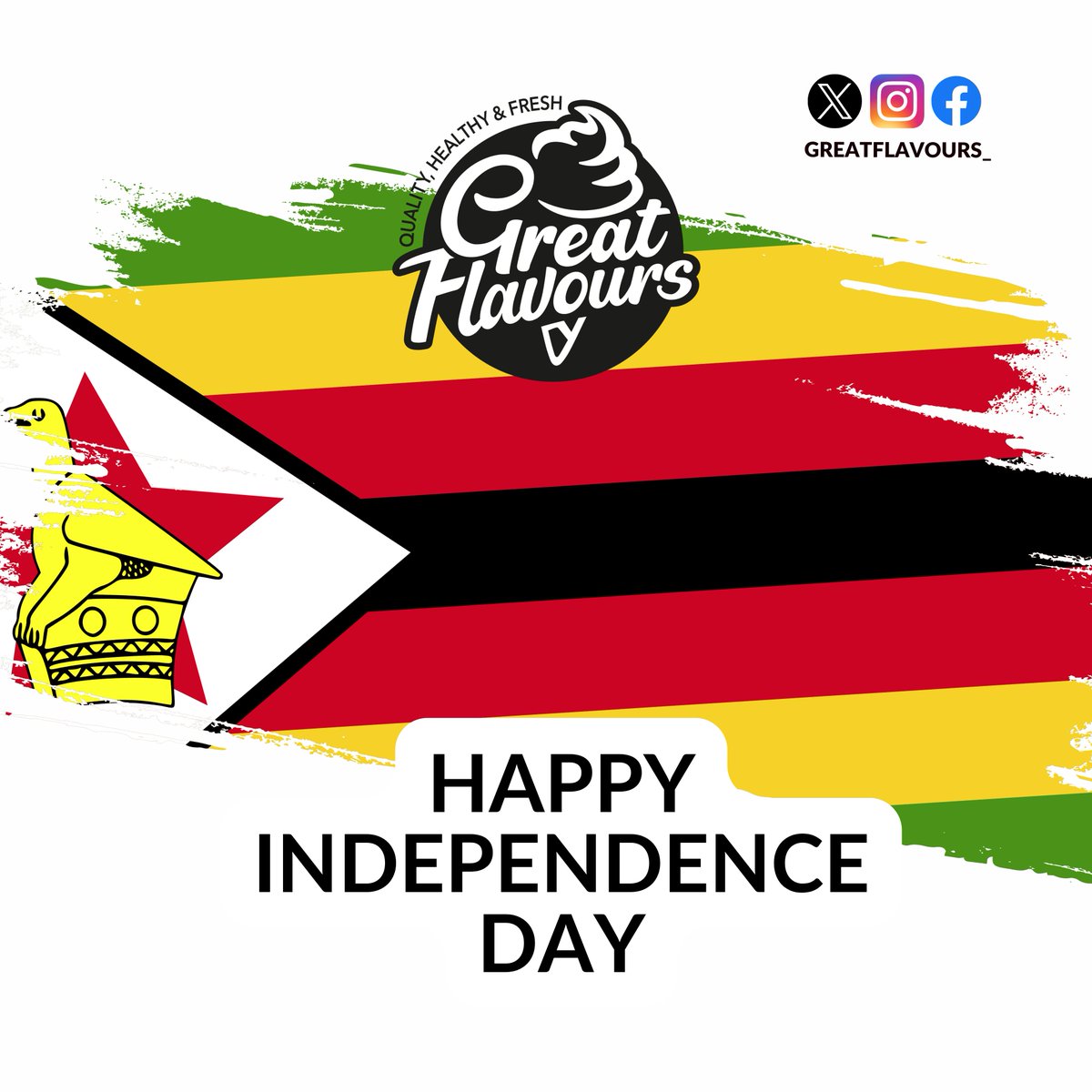 GreatFlavours_'s tweet photo. Celebrate Zimbabwe's independence with a scoop of happiness! 🇿🇼🍦 https://t.co/pv6AmupDnW