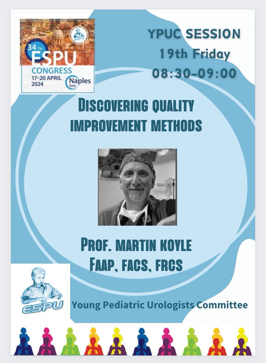 Let’s discover the #qualityimprovement methods with Prof. #MartinKoyle in the morning #YPUC session tomorrow! Hope to see all young pediatric urologists 🙌🏻 #ESPU2024 #ESPU_Naples #YPUC @ESPUorg @ESPU_EdCom @ESPU_RC