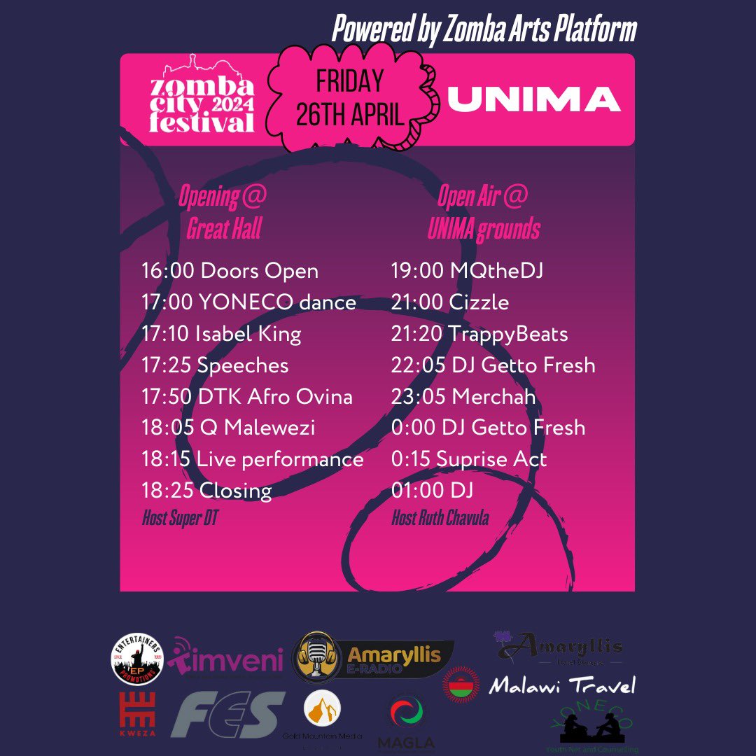 CityZomba's tweet photo. Did you know this year we open at UNIMA? #zcf24 https://t.co/l0r8fBILpP