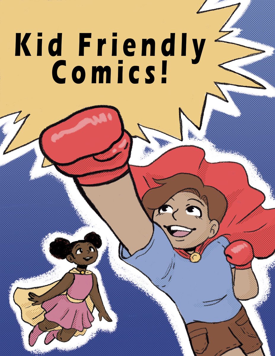 SPACE_CON's tweet image. This year&apos;s SPACE Kid Friendly Comics Standee by Kelsey Spade. Parents look for them at the show!