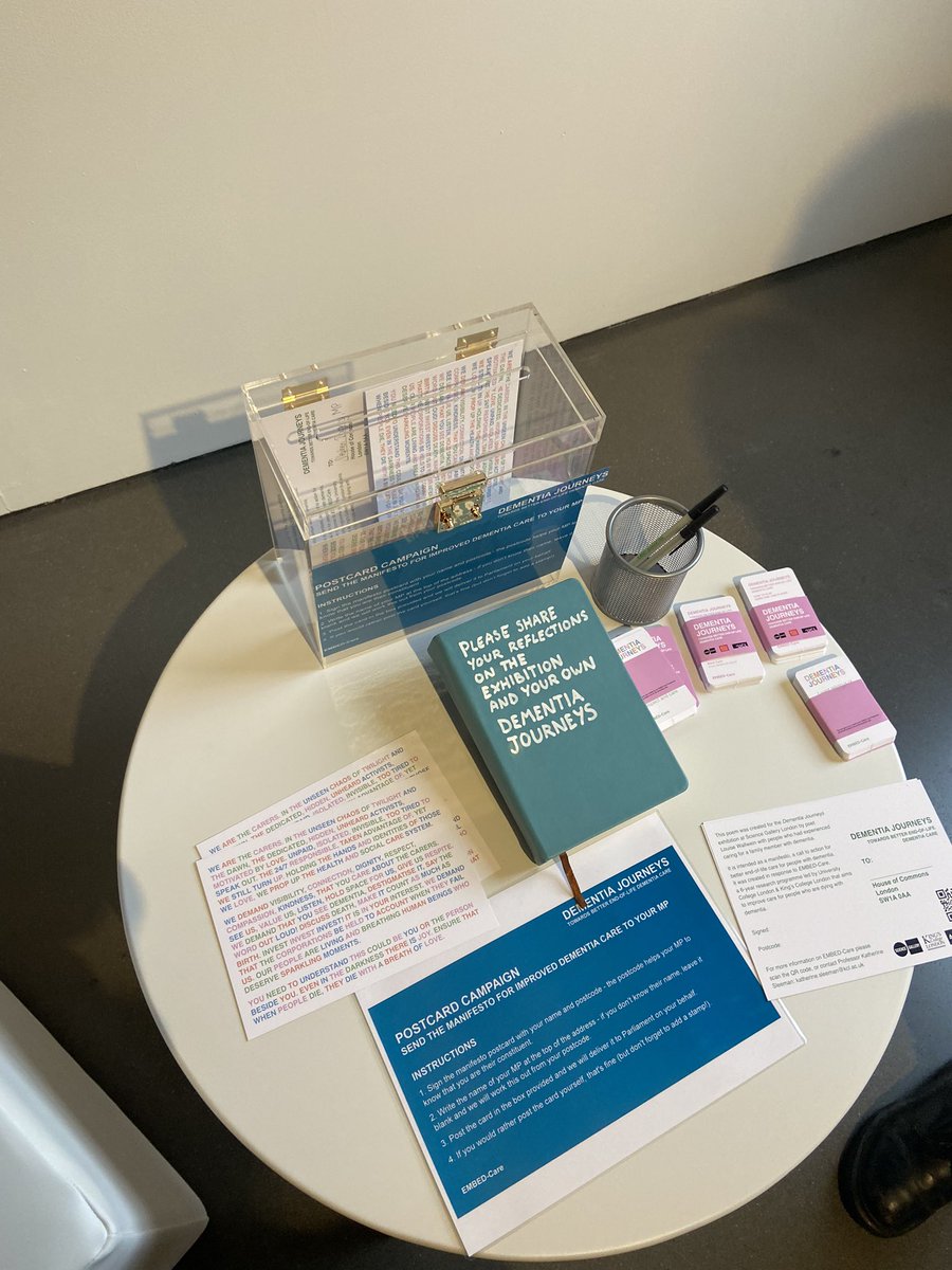 Visit @SciGalleryLon before 22nd June to see Dementia Journeys: Towards Better End of Life Dementia Care. Part of the EMBED-Care programme, led by UCL and King’s, the exhibition brings together art, activism & research, beautifully highlighting the power of public engagement