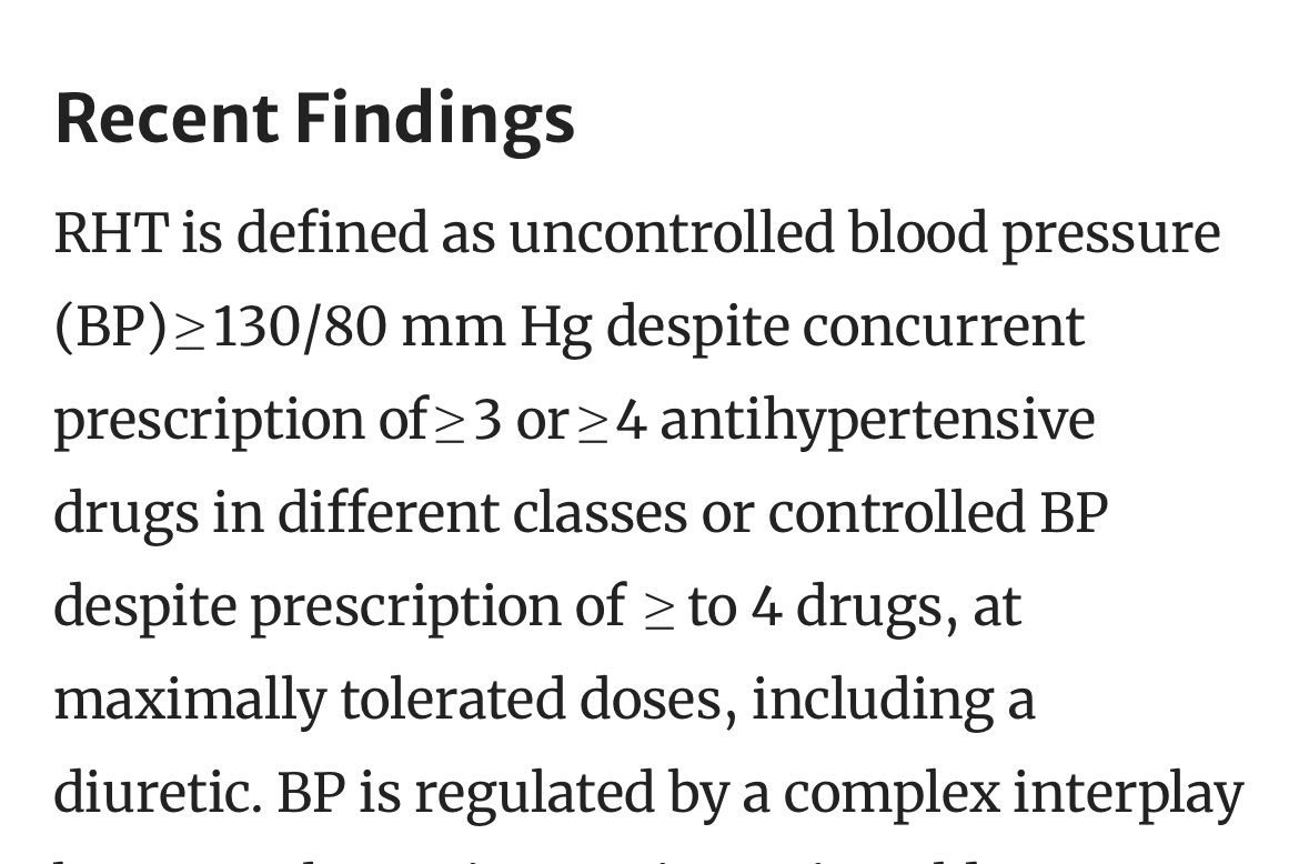 🫘🆕⚡️Resistant Hypertension Guidelines 

👇Definition and management 

link.springer.com/article/10.100…