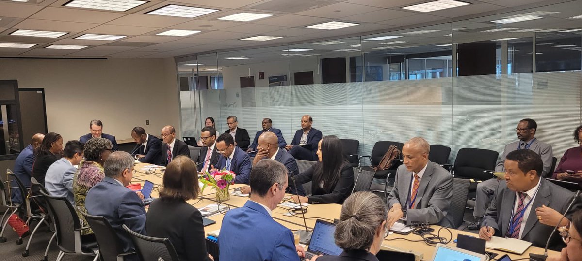A high-level Ethiopian delegation led by the Finance Minister, H.E. Ahmed Shide, and comprised of the Governor of the National Bank of Ethiopia Mamo Mihretu, Senior Advisor to the Prime Minister Teklewold Atnafu and other delegates, had fruitful discussions with.... 1/6