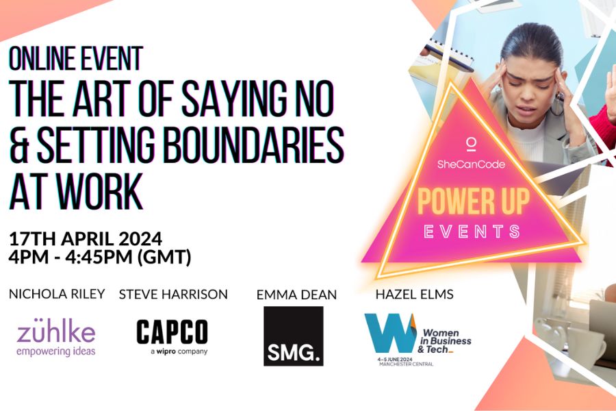 In case you missed it: Watch our latest Power Up Webinar Series discussion. 
The art of saying no & setting boundaries at work shorturl.at/LOV14 

#womenintech #WomenInSTEM