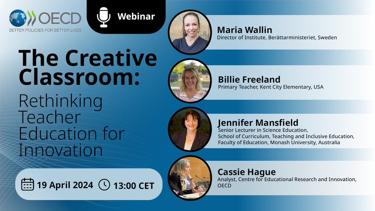 🚨Webinar tomorrow🚨 How can we foster creativity in the classroom? With #WorldCreativityDay coming up, get real-world examples of how teachers can support student creativity. Sign up for the webinar 👉 bit.ly/3vMSMbv 📅 19 April 2024 ⏰ 13:00 CET