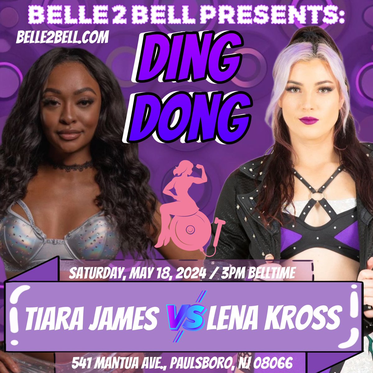 We are beyond excited to bring you Tiara James vs Lena Cross on May 18th at Ding Dong! Tickets available at Belle2Bell.com!