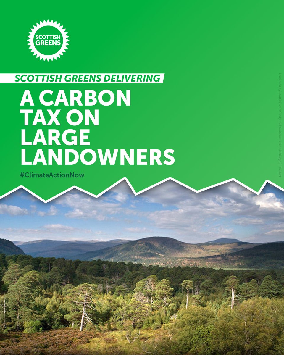 scottishgreens's tweet photo. We’re consulting on a carbon land tax, which will incentivise large landowners to invest in areas like peatland restoration and tree planting. 🌲 https://t.co/39CNqItGtY