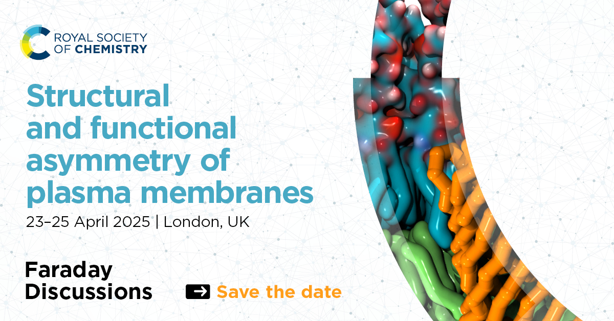 Join us for a unique discussion on plasma #membranes & their wide range of functions. Our @Faraday_D #FD _Membranes will provide a strong foundation for future advancements in this fundamental topic in #CellBiology. Find out more (& submit an abstract): rsc.li/43WuDfd