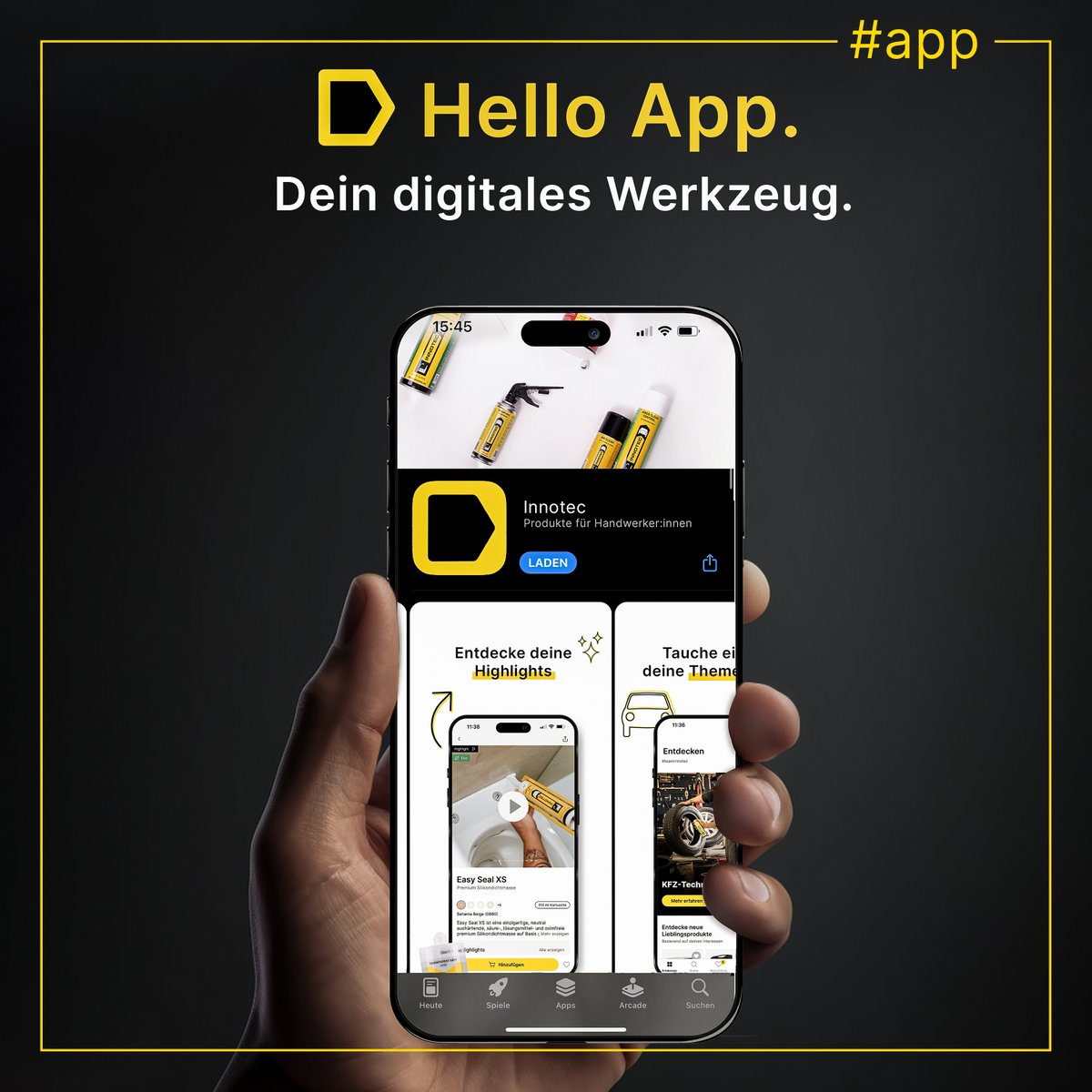 innotecaustria's tweet photo. Bereite dich auf etwas Großes vor.. 🤩

Im Juni rollen wir die Innotec-App aus - das digitale Werkzeug für unsere B2B-Kunden. 🛠📱

#savethedate und freu dich auf Juni, wenn es heißt: Hello App 💛 https://t.co/LqCyY95Dm1 (Websitelink in Bio)

#comingsoon #innotec #kundenservice https://t.co/ih8ZeyOj4C