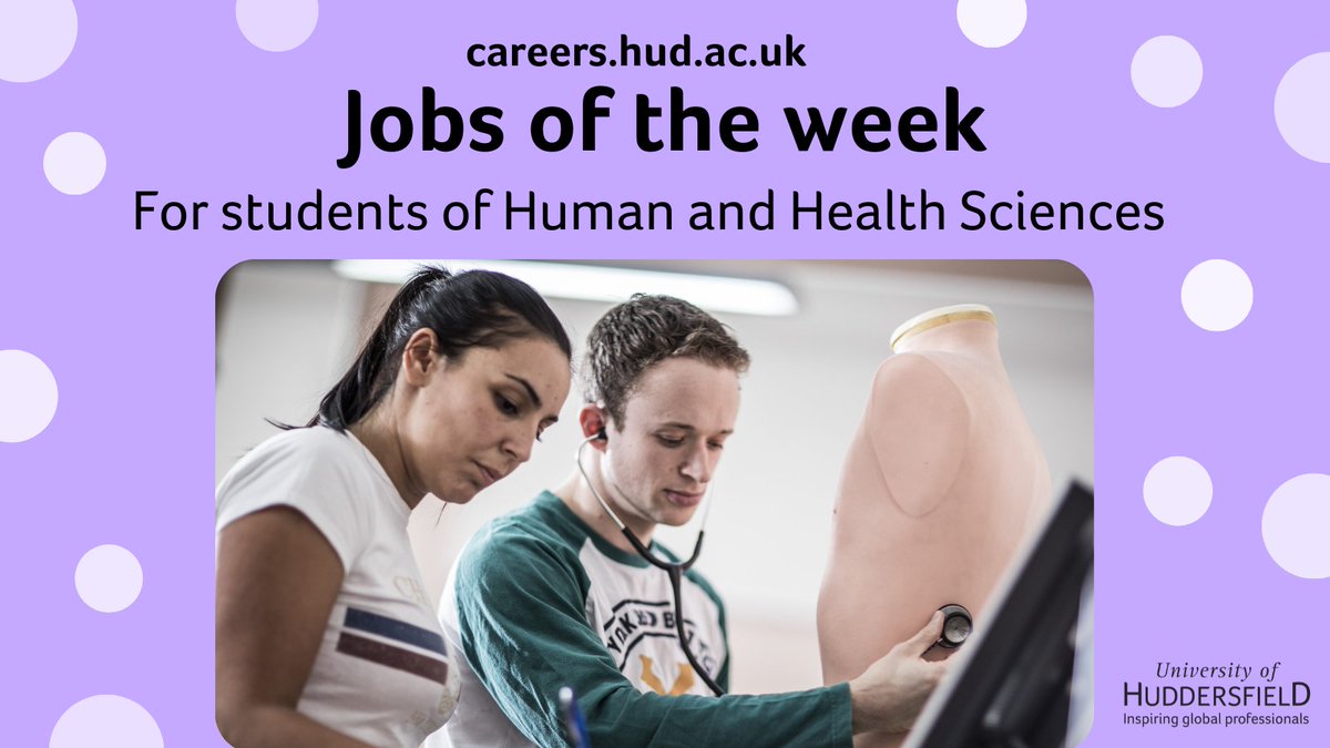 🎯 Looking for a job? Take a look at our Jobs of the Week page to see all the latest jobs you can apply for ➡️ hud.ac/q8z #HudUni #JobsOfTheWeek #Career