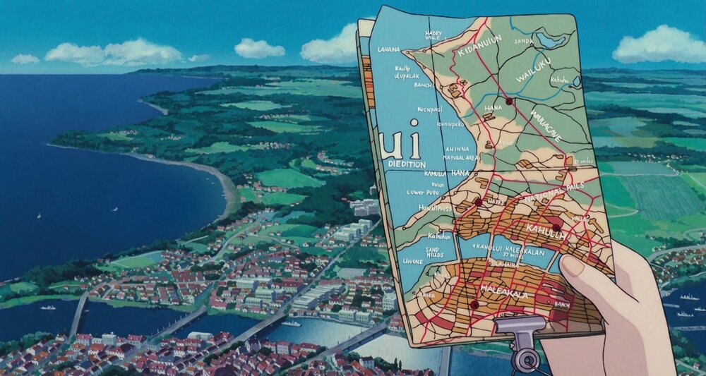 ◎本日、4月19日は「#地図の日」です。 ジブリ作品で地図を見るシーン