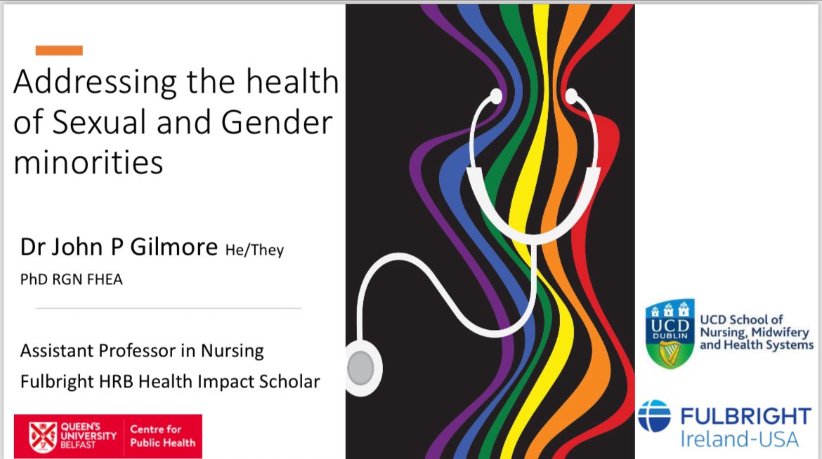 Really enjoyed speaking at Queen’s University Belfast Centre for Public Health this afternoon about addressing the health needs of sexual and gender minorities! Thanks to Dr Claire Potter and team for the invite and the engagement! #Fulbright