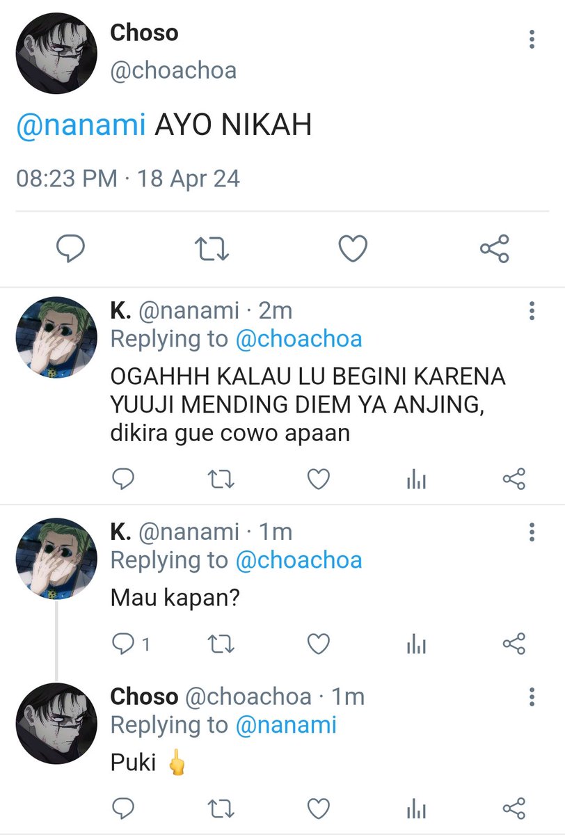 Nanachoso fanfiction,
Local au. 

Semua karena Yuuji 👅