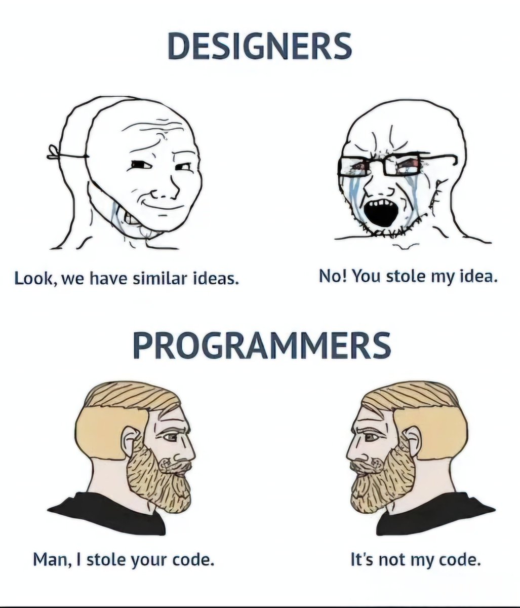 Designers VS software engineer 

 #SoftwareEngineer