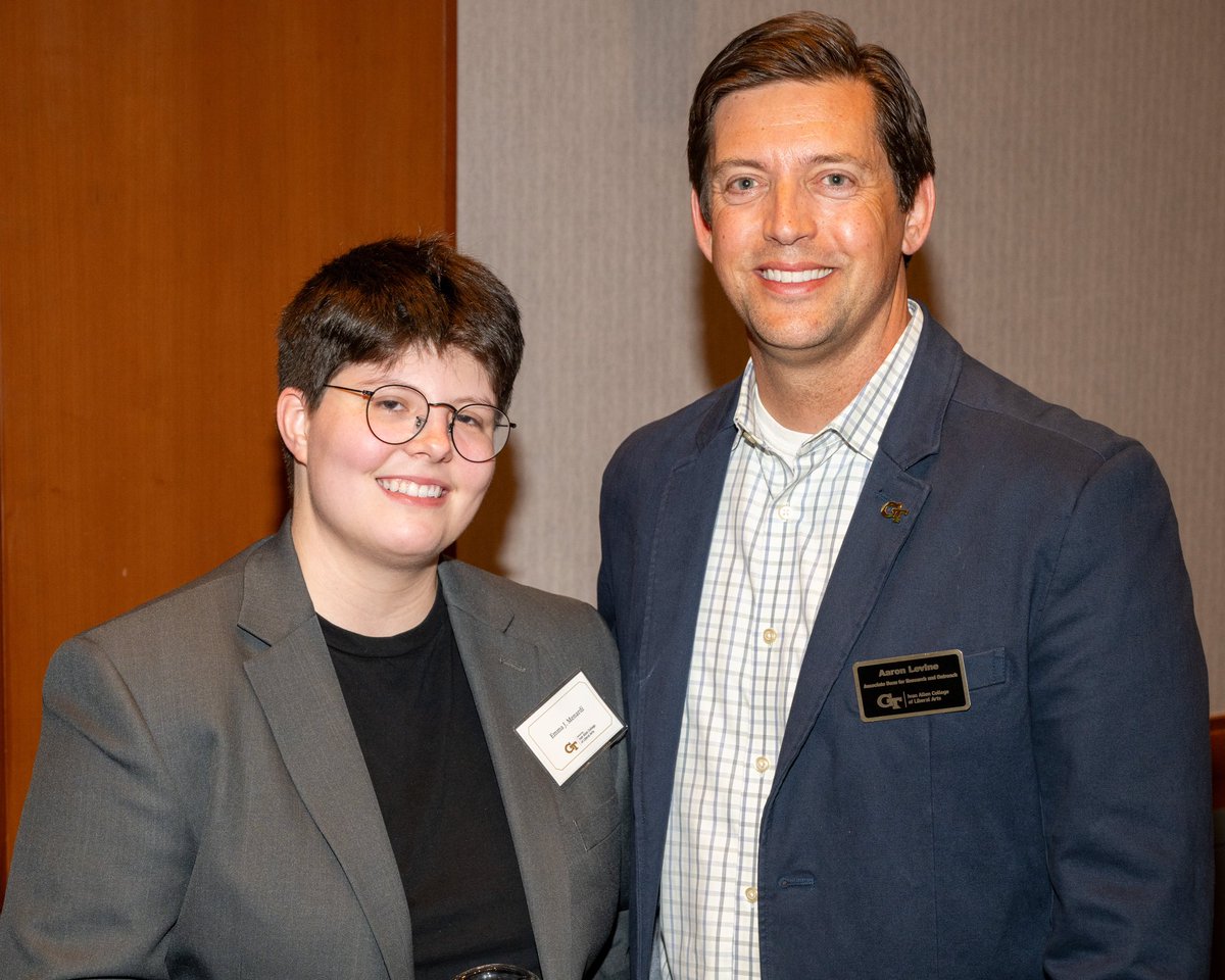 Congratulations Emma Menardi, PUBP, HTS 2023, M.S. PUBP 2025 on winning the IAC Legacy Award. A social scientist at heart, her research focuses on issues of inequality in science, technology, and public health. b.gatech.edu/3vVQiYA