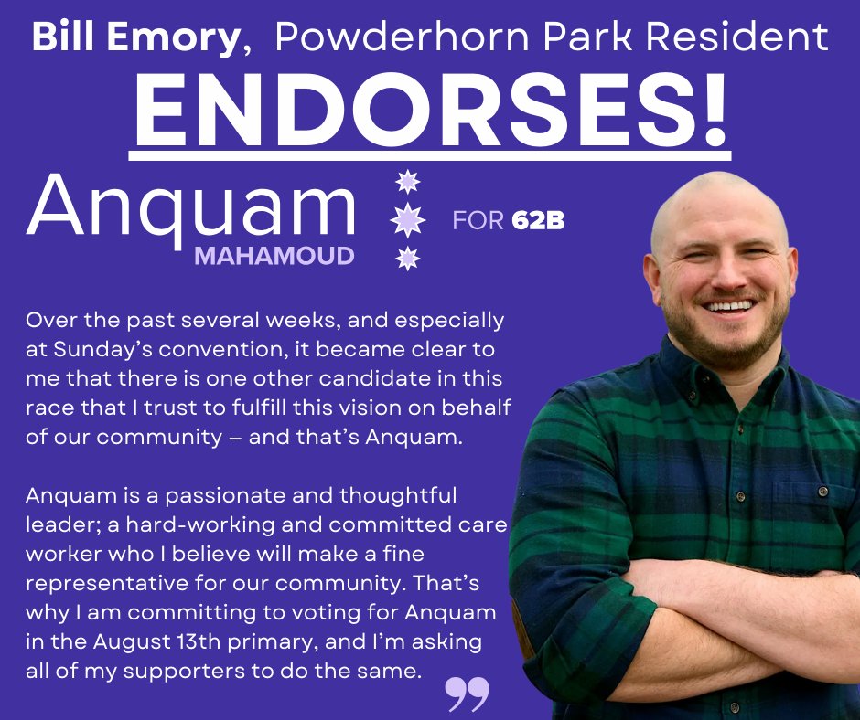 I am honored to announce that I have been endorsed by @W_R_Emory, policy leader and Powderhorn Park resident. I want to thank him for his deep commitment to our communities. His support displays just the kind of campaign we are building — everyone has a seat at the table.