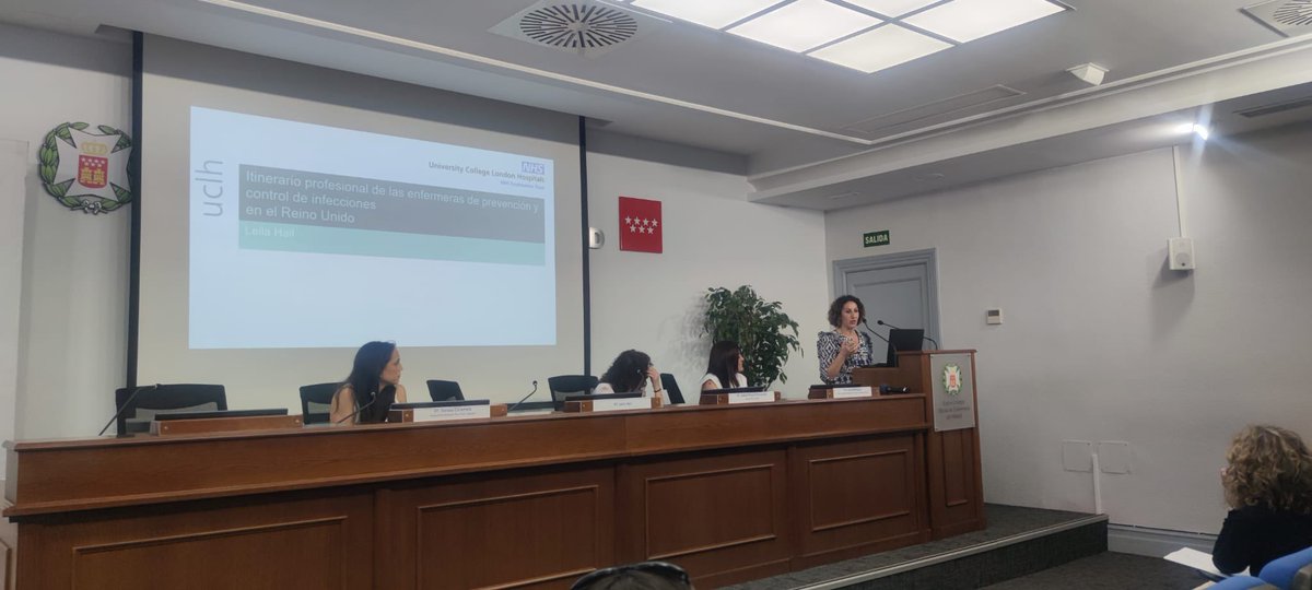 ipc_uclh's tweet photo. Sharing the UK experience on digital innovation and IPC career pathways with Spanish colleagues in @aeepyci Madrid @GemmaShower @hailleila1 
Fantastic conference with great professionals #IIJornadaAEEPYCI @Inma98618125 @MadridCODEM @CGEnfermeria @IPS_Infection @NatEmergNurse https://t.co/fg1n3cr8jV