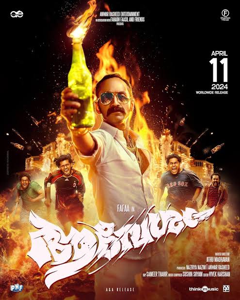 #Aavesham - Ratings - 4-4.25/5 - A fun mass commercial gangster film with lot of fun 🥳 - Re-Introduced Fafaa in style. What a performer this guy is 🐐🛐 - Writer-Director Jithu Madhavan skillfully takes a simple plot and makes it enjoyable ride🥳🔥 - Sushin Shyam music 🔥💥🥳