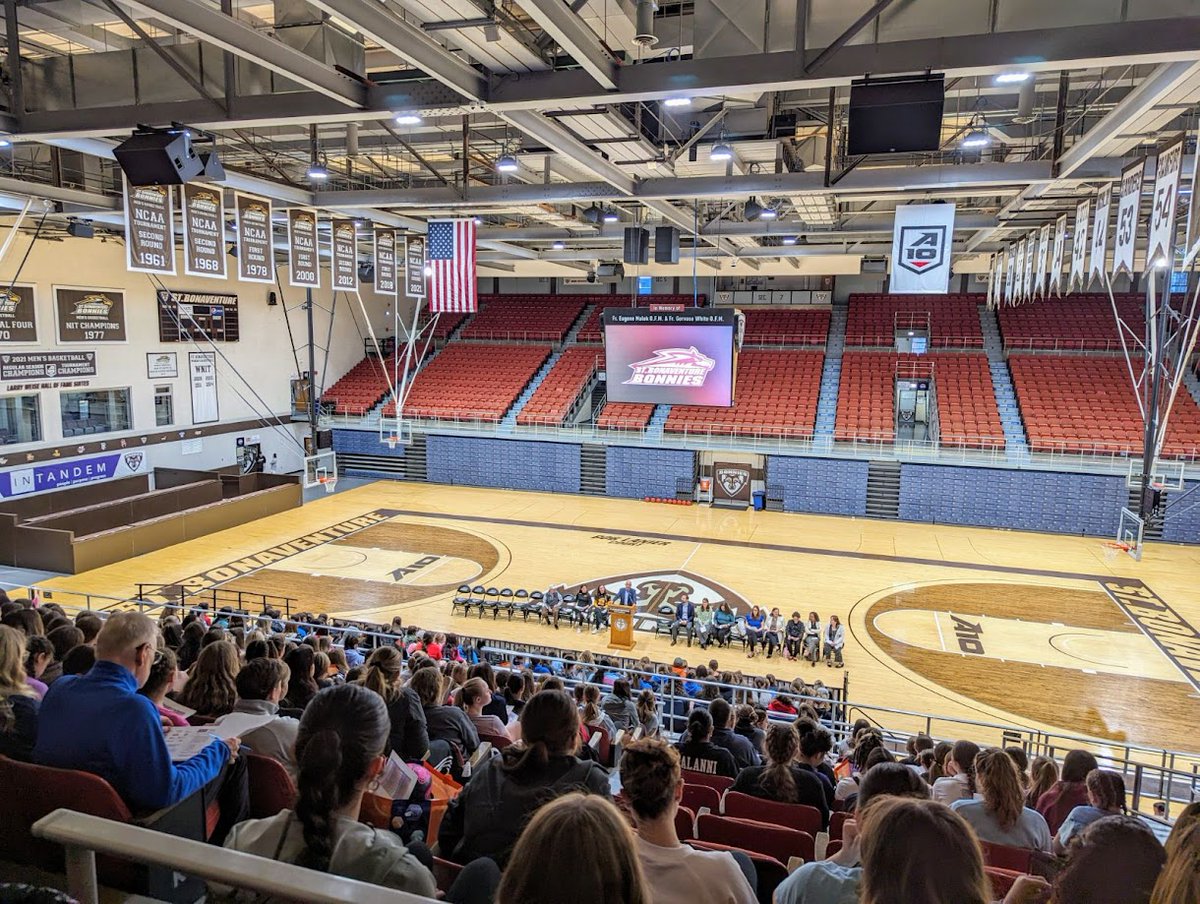 Over 500+ students are in attendance this morning at the Reilly Center Arena to kick off the 2024 Women in Sports Day event hosted by SBU. Acknowledging the power of sports to unlock limitless potential.